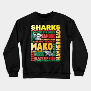 Sharks Aquarium Hobbyist Ocean Marine Biology Biologist Sea Crewneck Sweatshirt